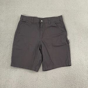 John Deere Carpenter Shorts Men 32 Gray Relaxed Fit Workwear Utility